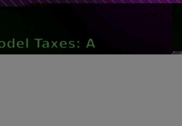 Dark purple cover banner reading Cam Model Taxes: A Self-Employment Guide for Models, introducing a guide to cam model taxes